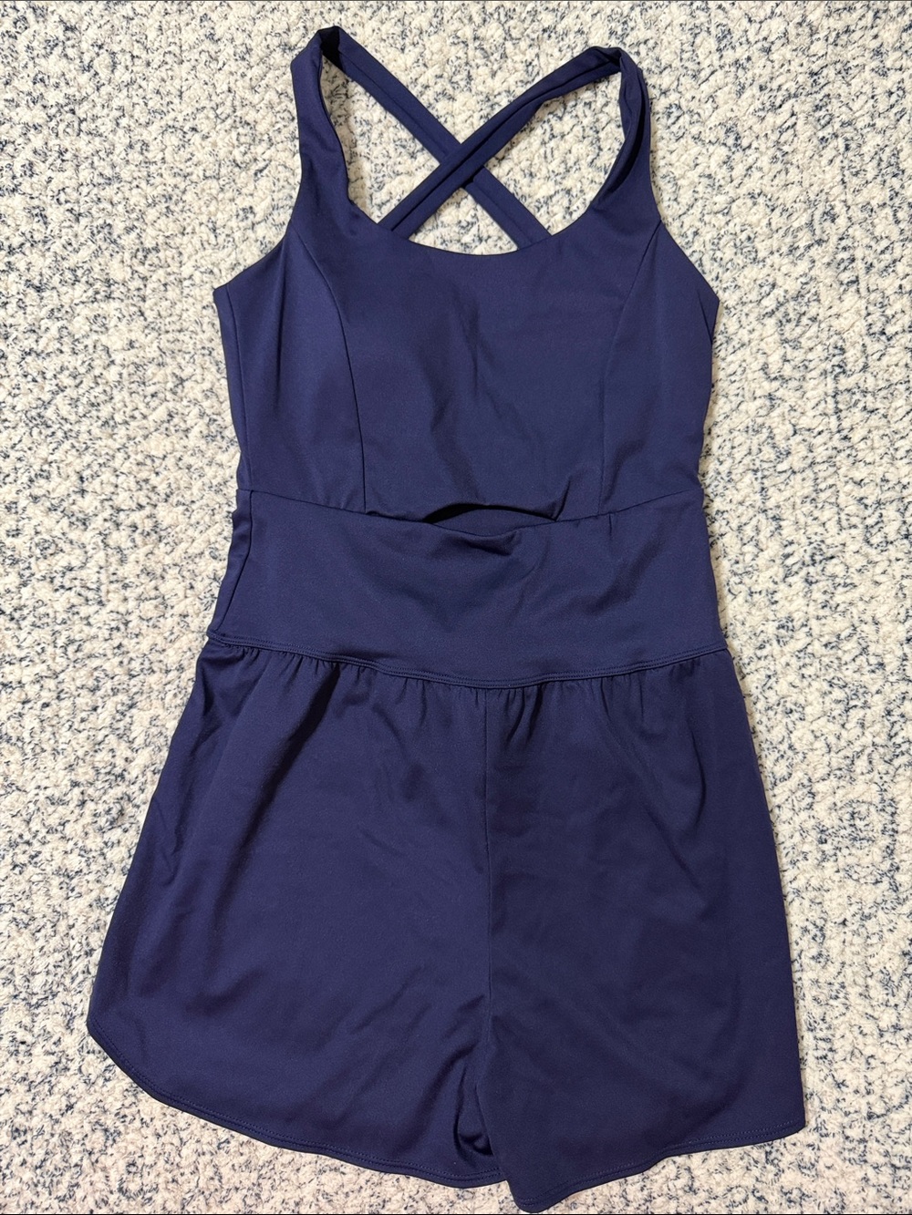 Crossback Navy Romper Jumpsuit